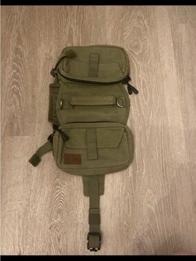 Olive Green Tactical Waist Pack/ dog walking hiking bag